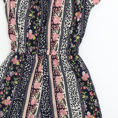 Atmosphere  Womens Black Floral  Jumpsuit One-Piece Size 8
