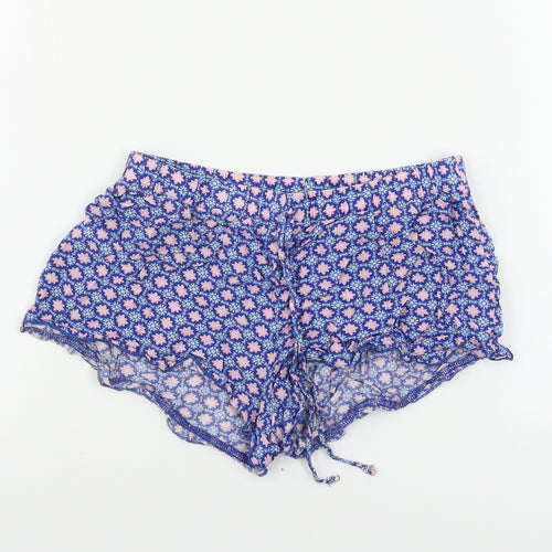 love to lounge  Womens Blue Floral  Cut-Off Shorts Size S