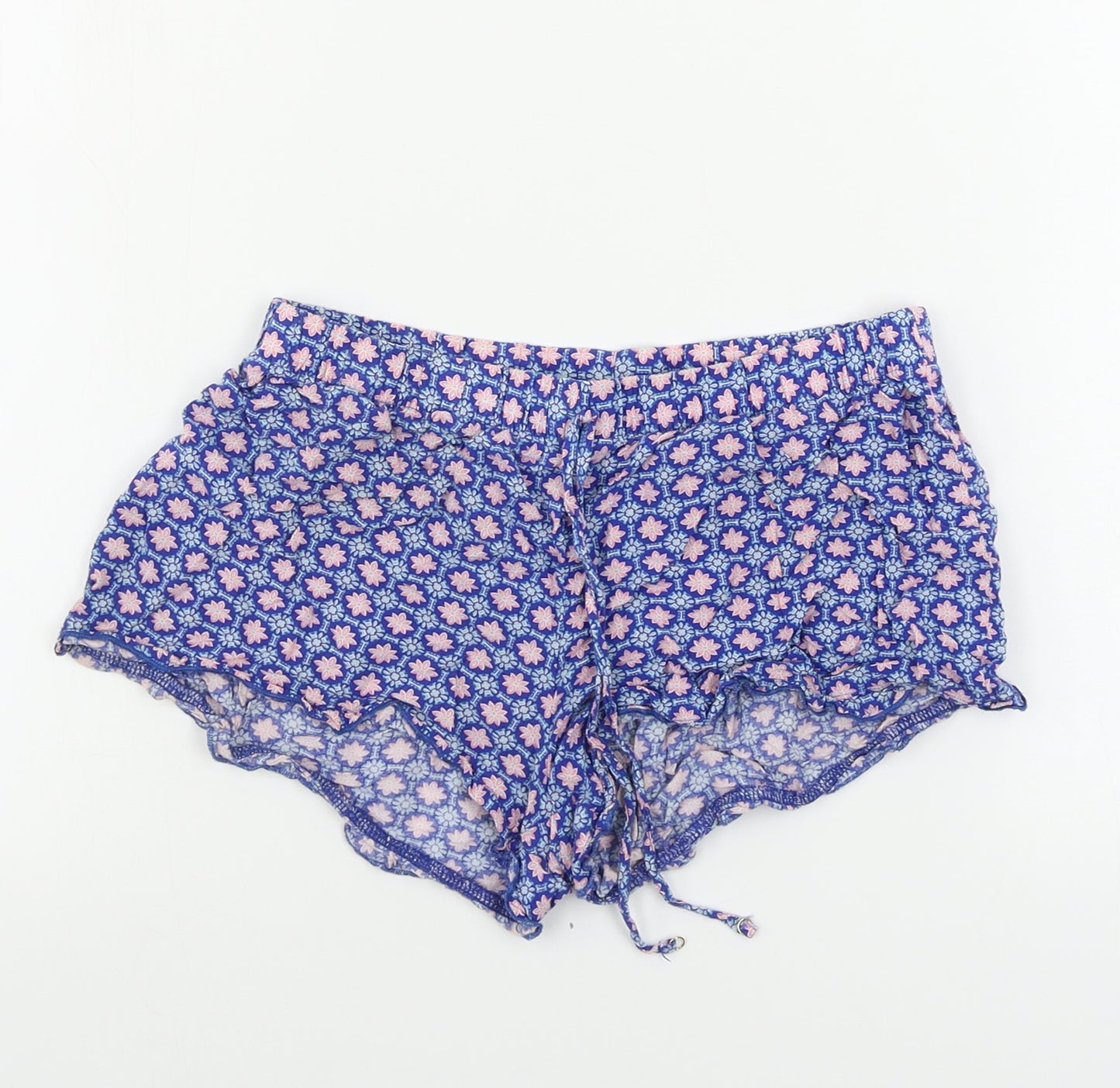 love to lounge  Womens Blue Floral  Cut-Off Shorts Size S