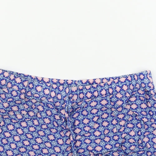 love to lounge  Womens Blue Floral  Cut-Off Shorts Size S