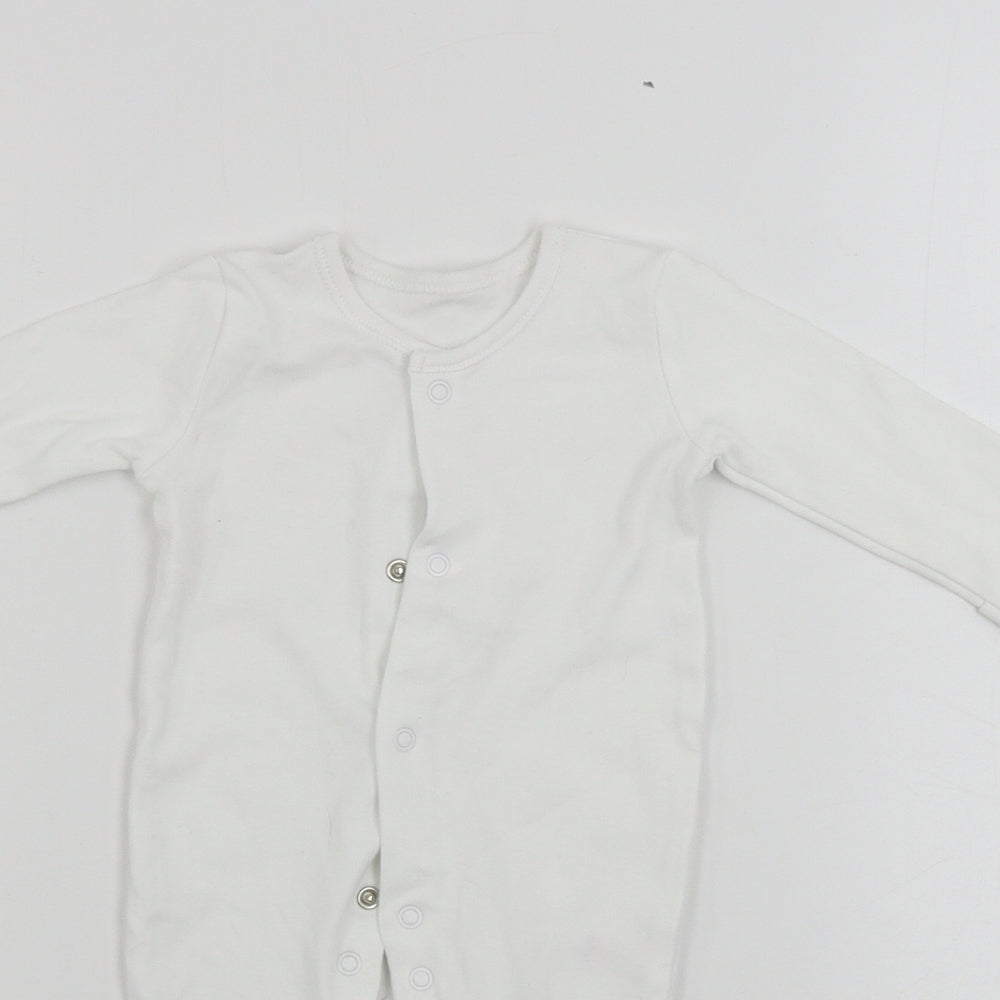 George  Baby White   Babygrow One-Piece Size 0-3 Months