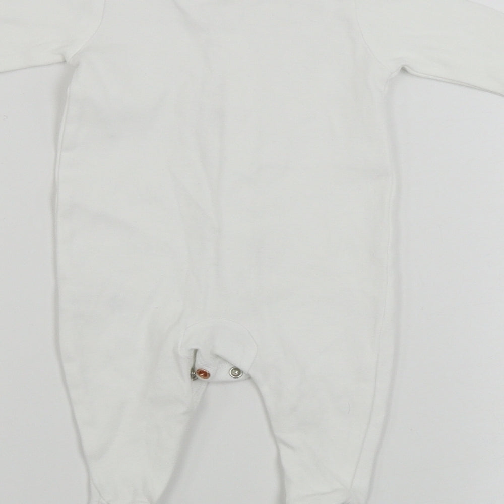 George  Baby White   Babygrow One-Piece Size 0-3 Months