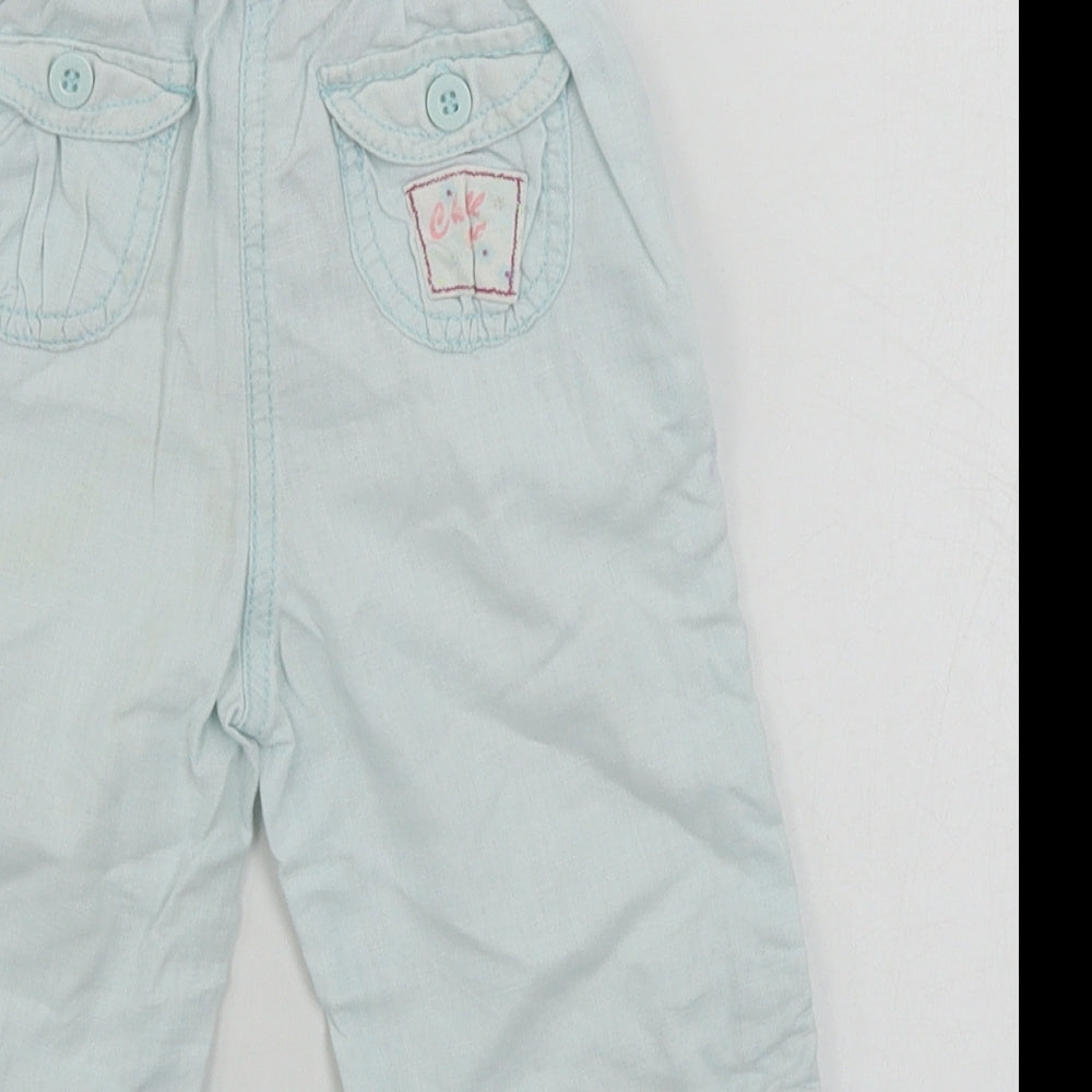 Cherokee  Girls Blue   Cargo Trousers Size 12-18 Months