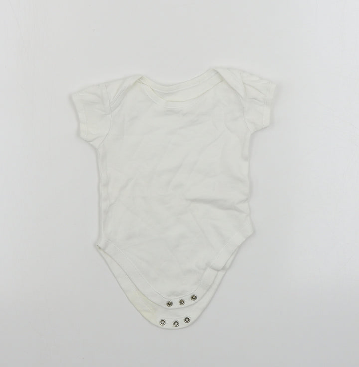 George  Baby White   Babygrow One-Piece Size 6-9 Months