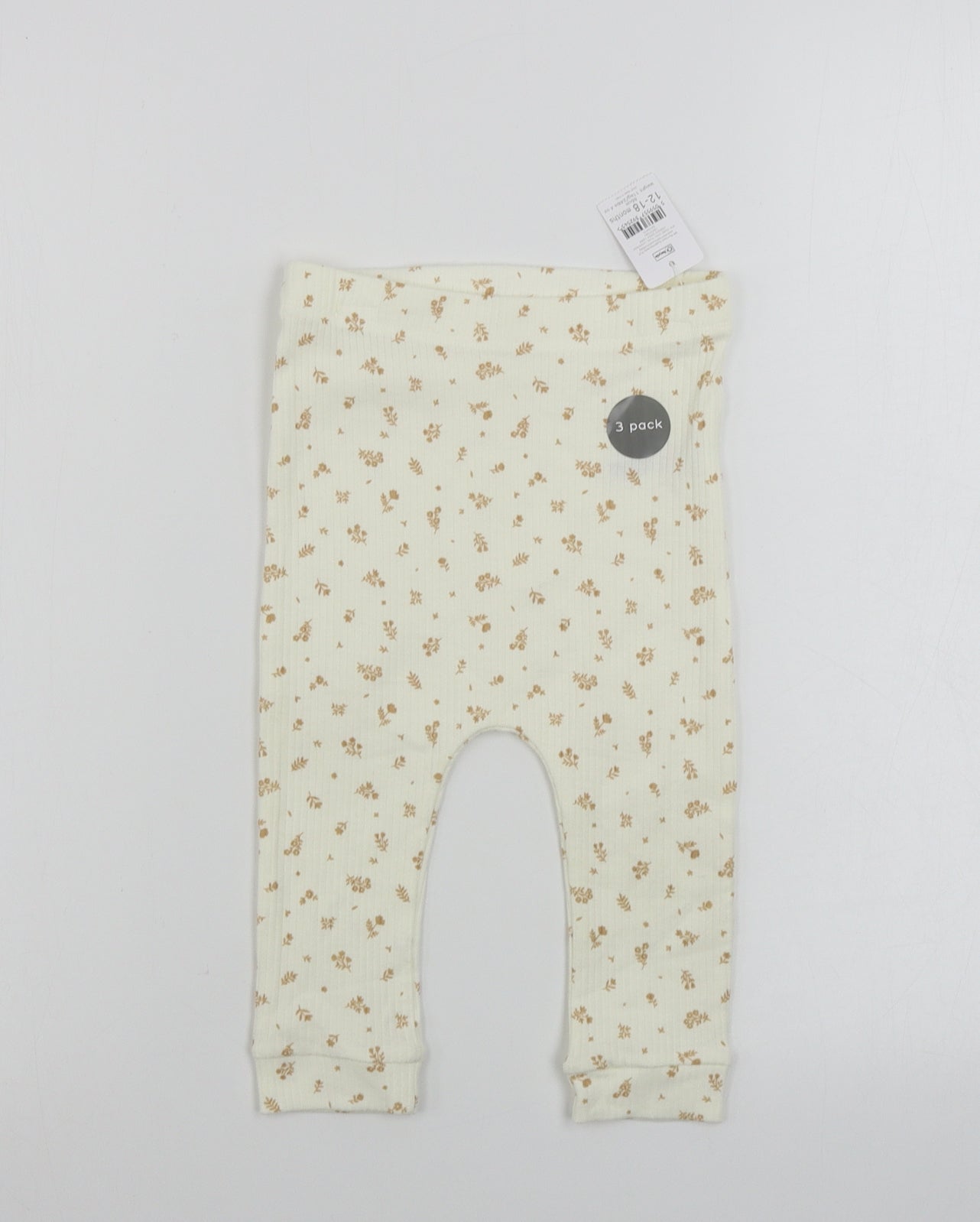 Nutmeg  Girls Beige   Jogger Leggings Size 12-18 Months