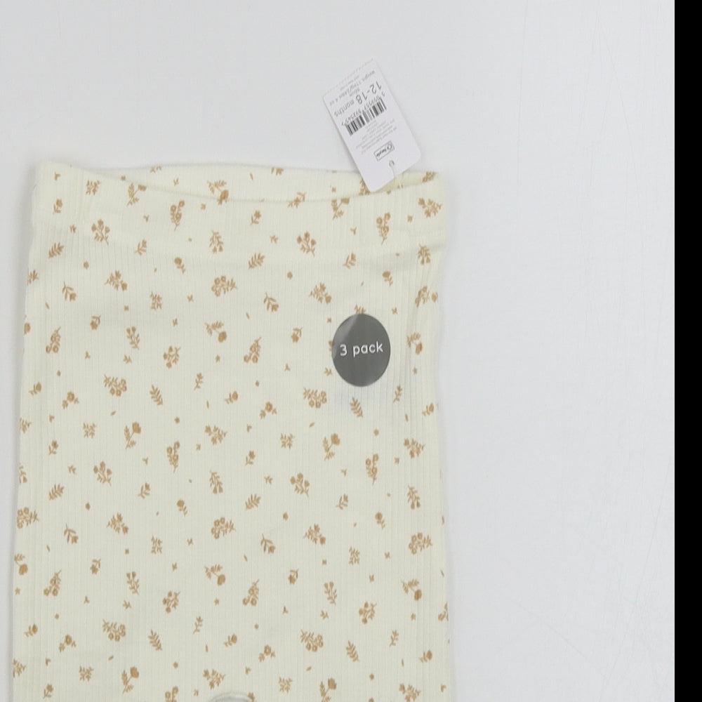 Nutmeg  Girls Beige   Jogger Leggings Size 12-18 Months