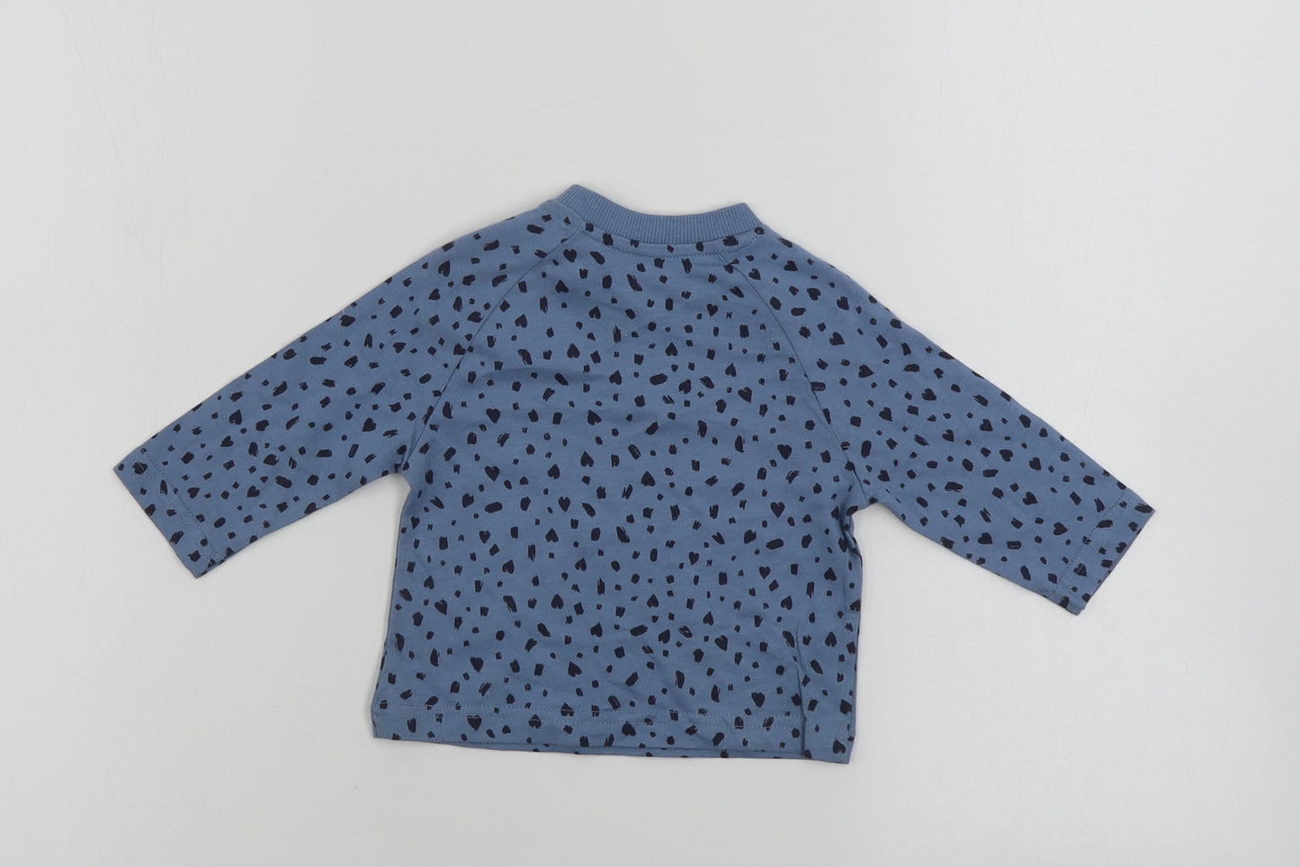 Nutmeg Boys Blue Animal Print  Basic T-Shirt Size 3-6 Months