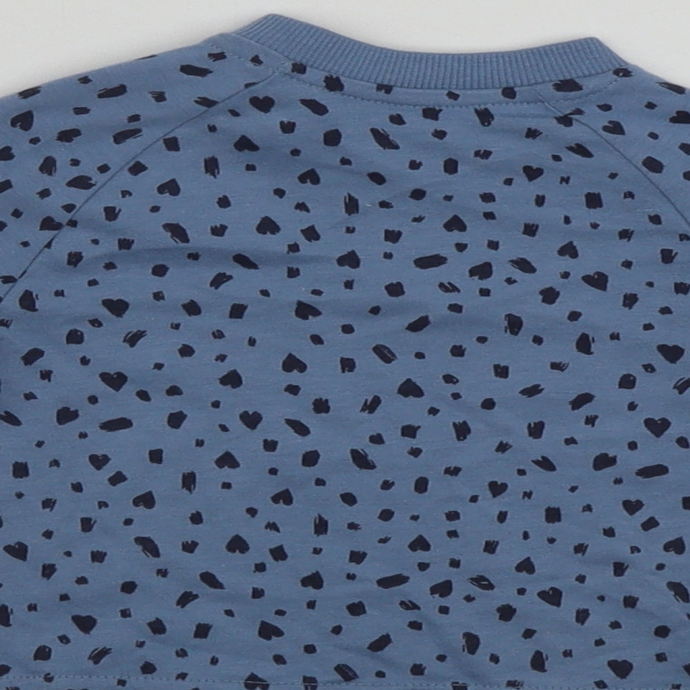 Nutmeg Boys Blue Animal Print  Basic T-Shirt Size 3-6 Months