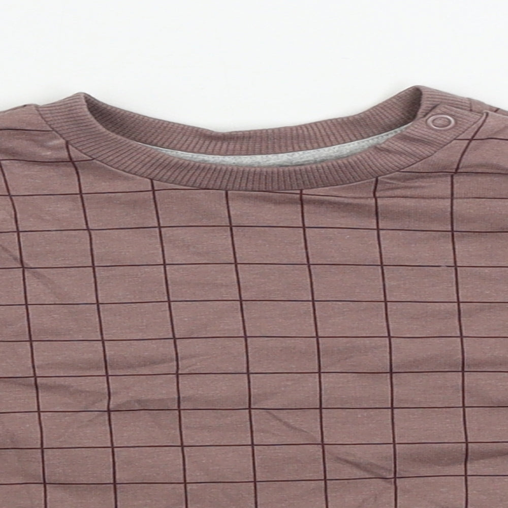 Nutmeg  Boys Brown Check  Basic T-Shirt Size 3-6 Months
