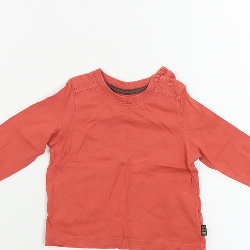 Mothercare Boys Red   Basic T-Shirt Size 6-9 Months