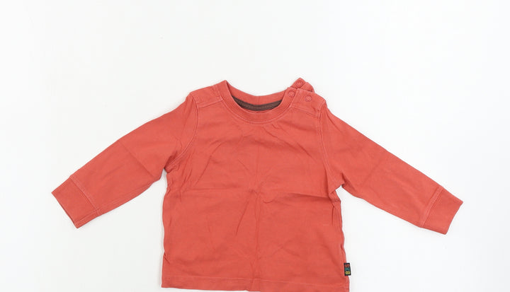 Mothercare Boys Red Basic T-Shirt Size 6-9 Months