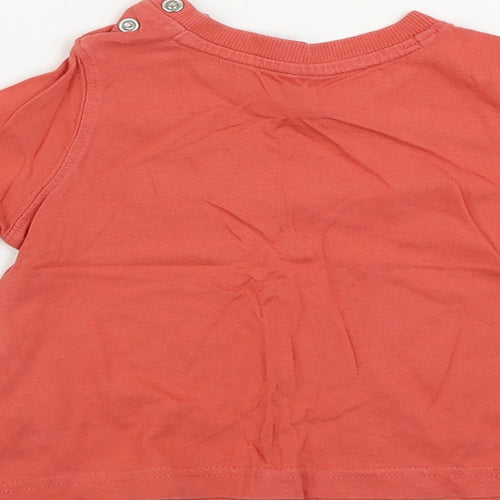 Mothercare Boys Red   Basic T-Shirt Size 6-9 Months