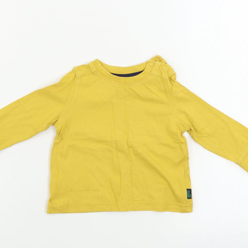 Mothercare  Boys Yellow   Basic T-Shirt Size 6-9 Months