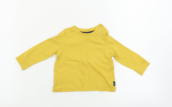 Mothercare  Boys Yellow   Basic T-Shirt Size 6-9 Months