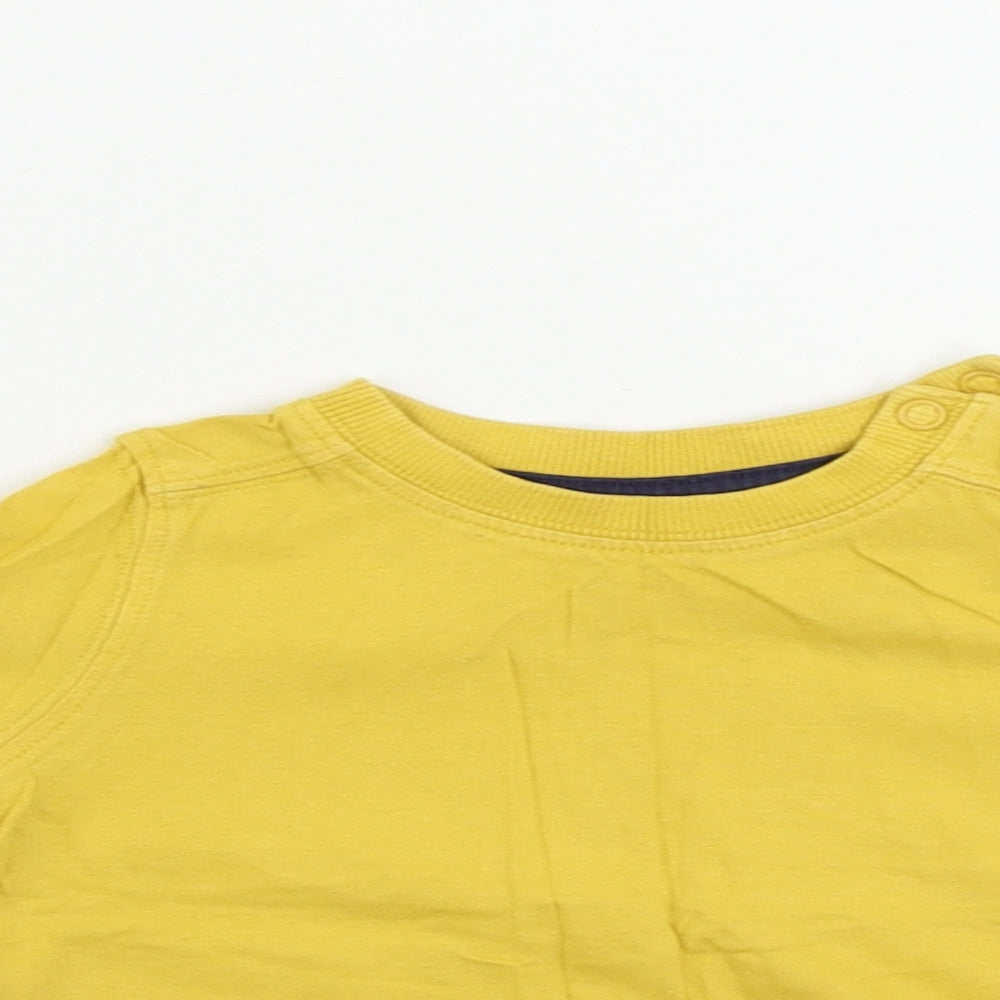 Mothercare  Boys Yellow   Basic T-Shirt Size 6-9 Months