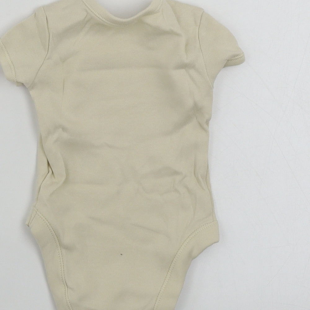 George  Boys Beige   Babygrow One-Piece Size 0-3 Months