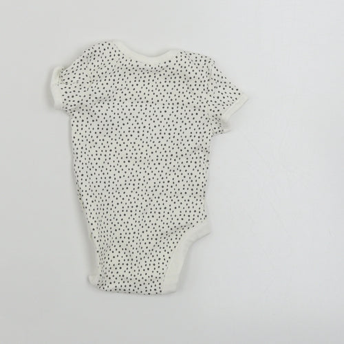 George  Baby White Polka Dot  Babygrow One-Piece Size 0-3 Months