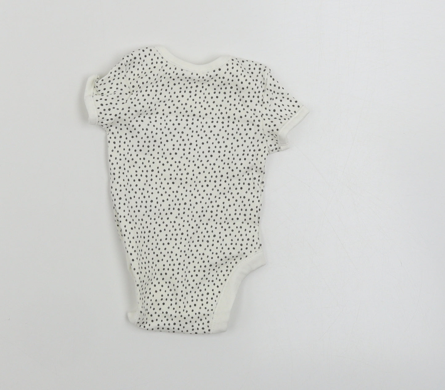 George  Baby White Polka Dot  Babygrow One-Piece Size 0-3 Months