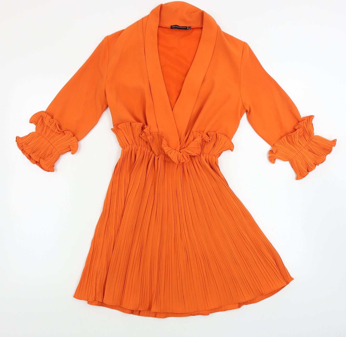 PRETTYLITTLETHING Womens Orange   A-Line  Size 6