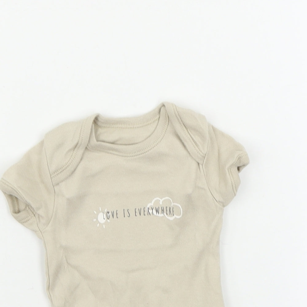 George Boys Brown   Babygrow One-Piece Size 0-3 Months