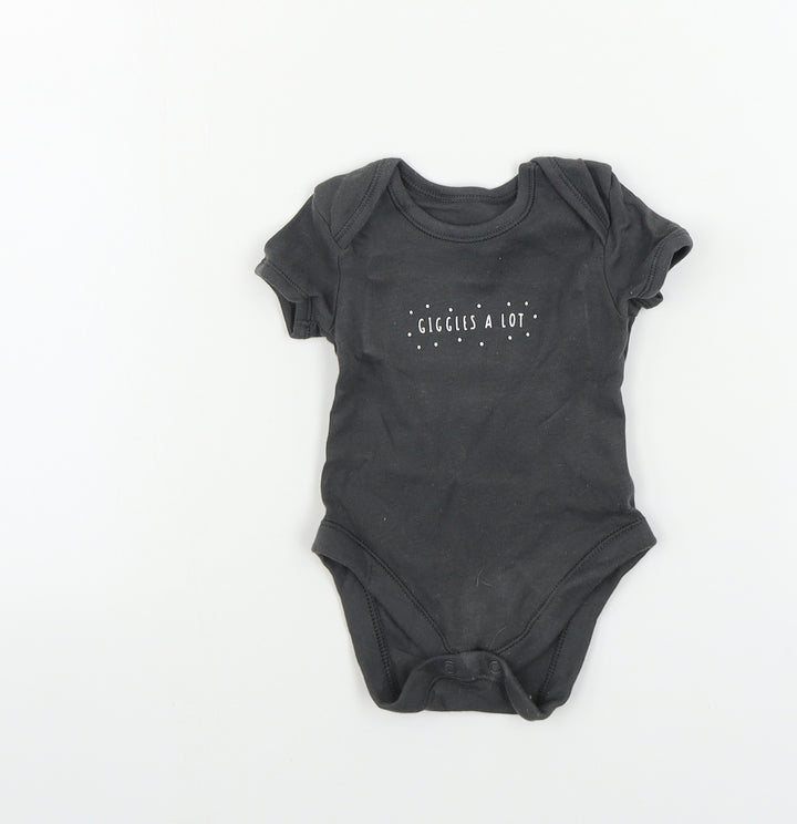 George Baby Grey Babygrow One-Piece Size 0-3 Months