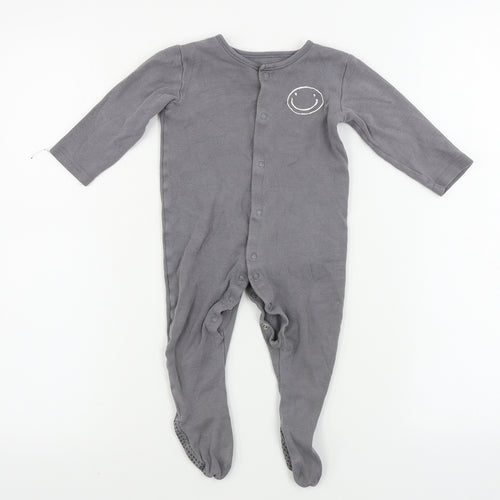 George  Boys Grey   Babygrow One-Piece Size 9-12 Months