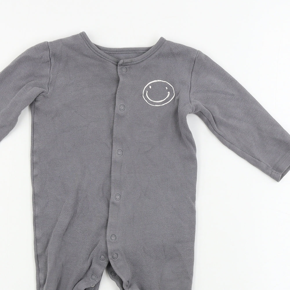 George  Boys Grey   Babygrow One-Piece Size 9-12 Months