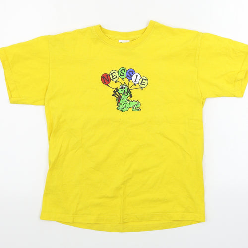 Fruit of the Loom  Boys Yellow   Basic T-Shirt Size 12-13 Years