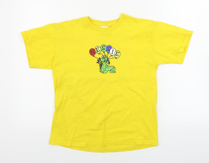 Fruit of the Loom  Boys Yellow   Basic T-Shirt Size 12-13 Years