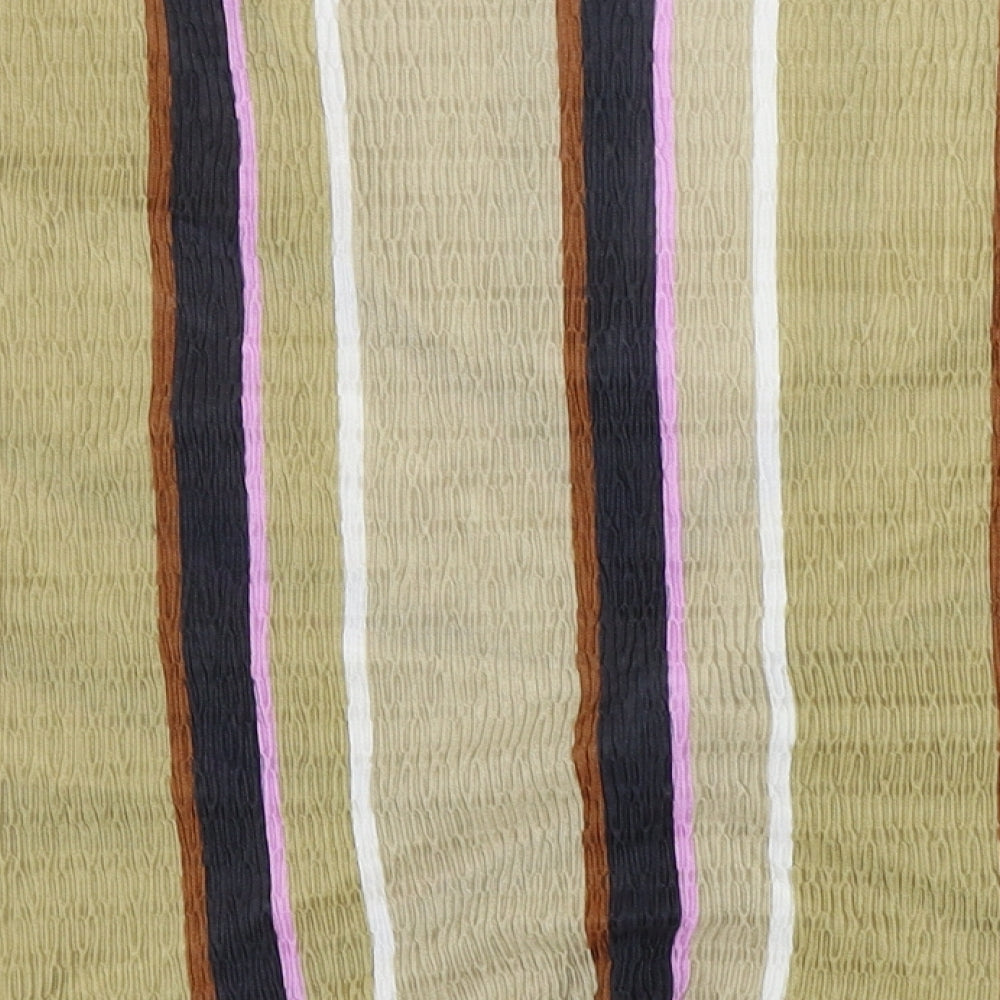 Marks and Spencer  Womens Beige Striped  Basic Blouse Size 16