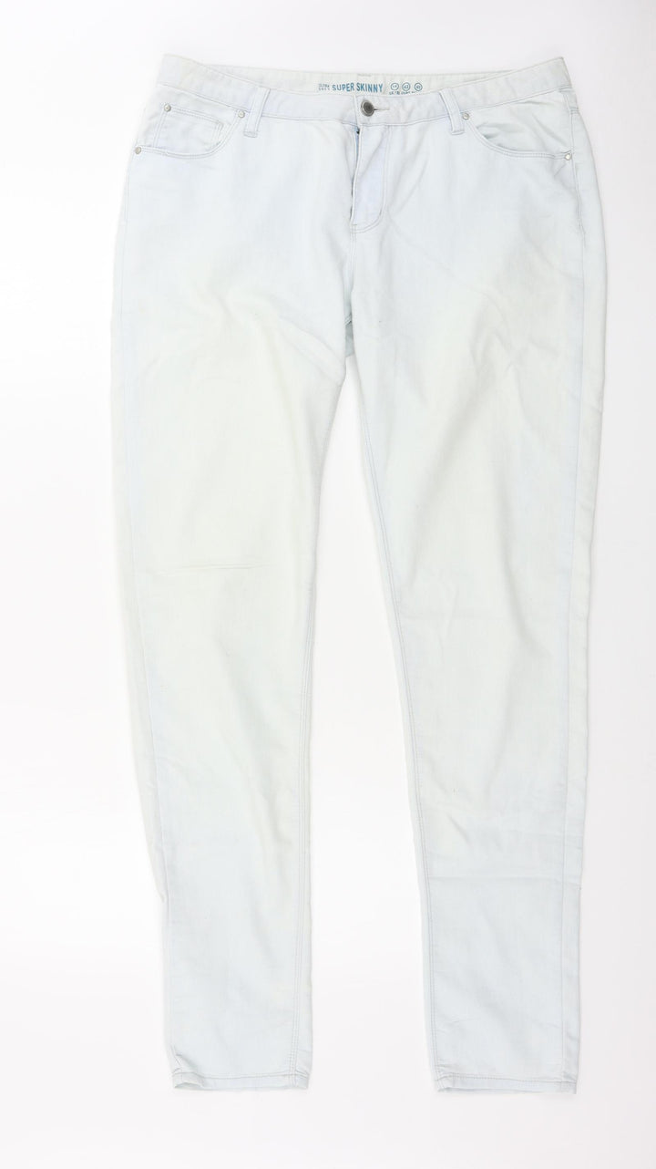 Denim & Co. Womens Green Skinny Jeans Size 14 L32 in