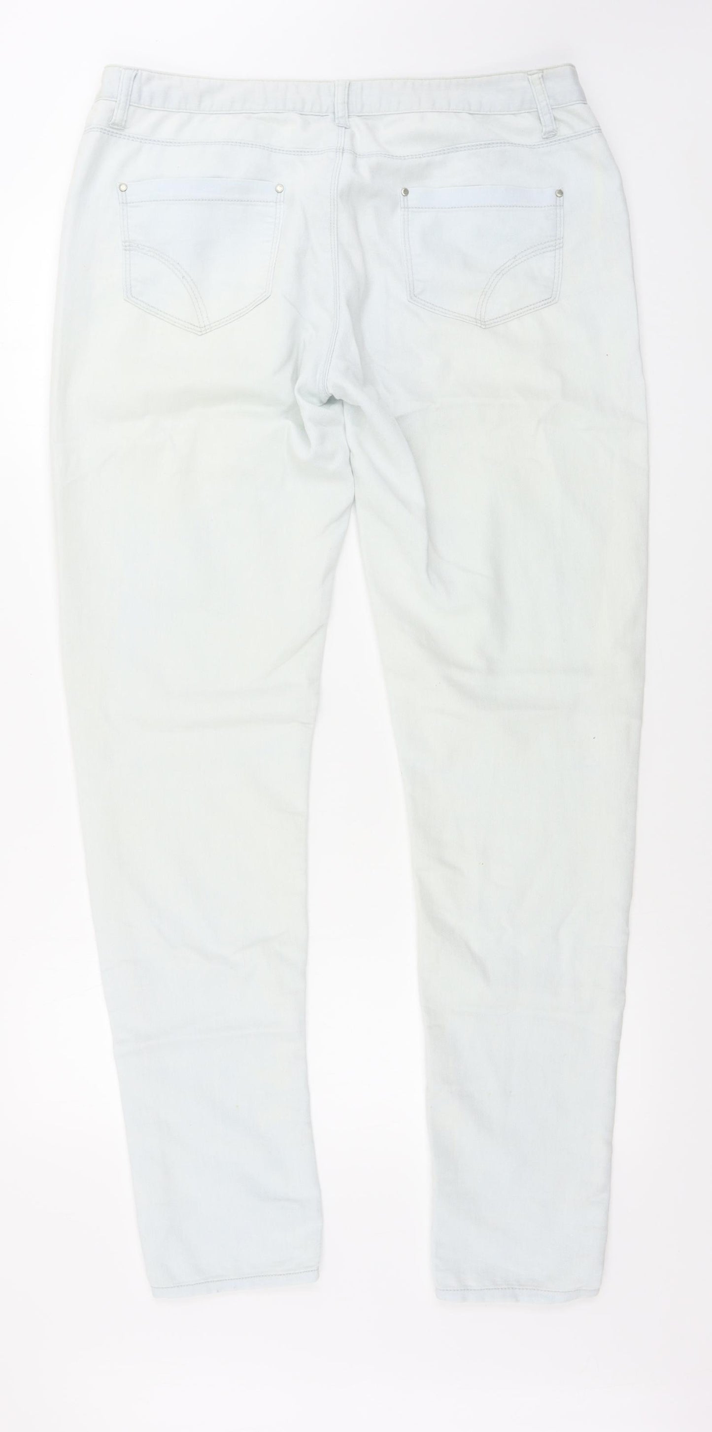 Denim & Co. Womens Green   Skinny Jeans Size 14 L32 in