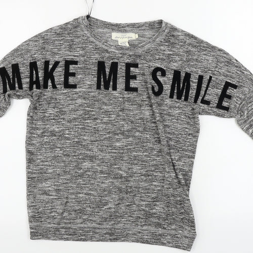 H&M  Girls Grey   Pullover Jumper Size 12-13 Years