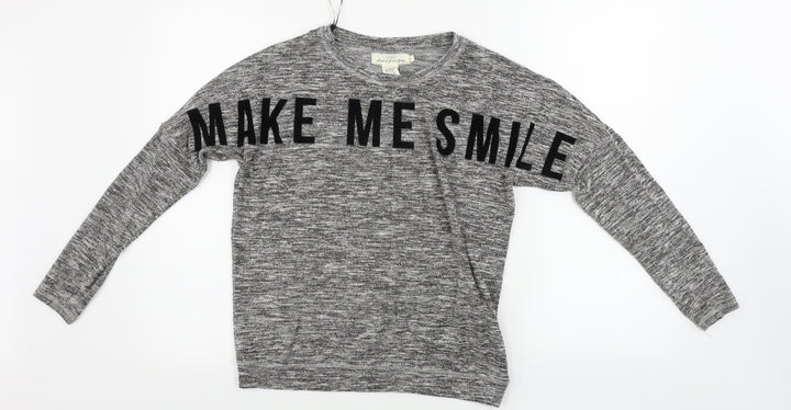 H&M  Girls Grey   Pullover Jumper Size 12-13 Years
