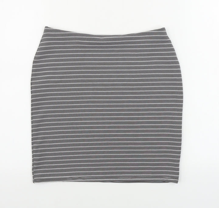 inocence Womens Grey Striped  Bandage Skirt Size 12