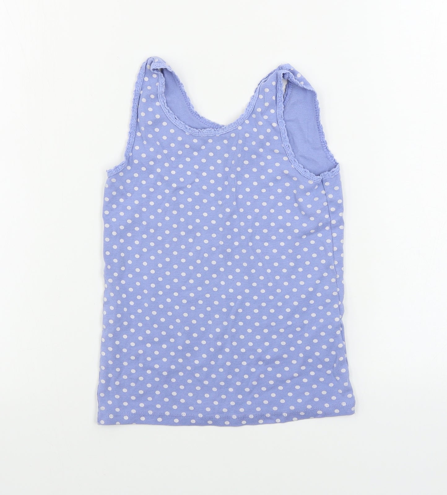 Matalan  Girls Black Polka Dot  Basic Tank Size 8-9 Years