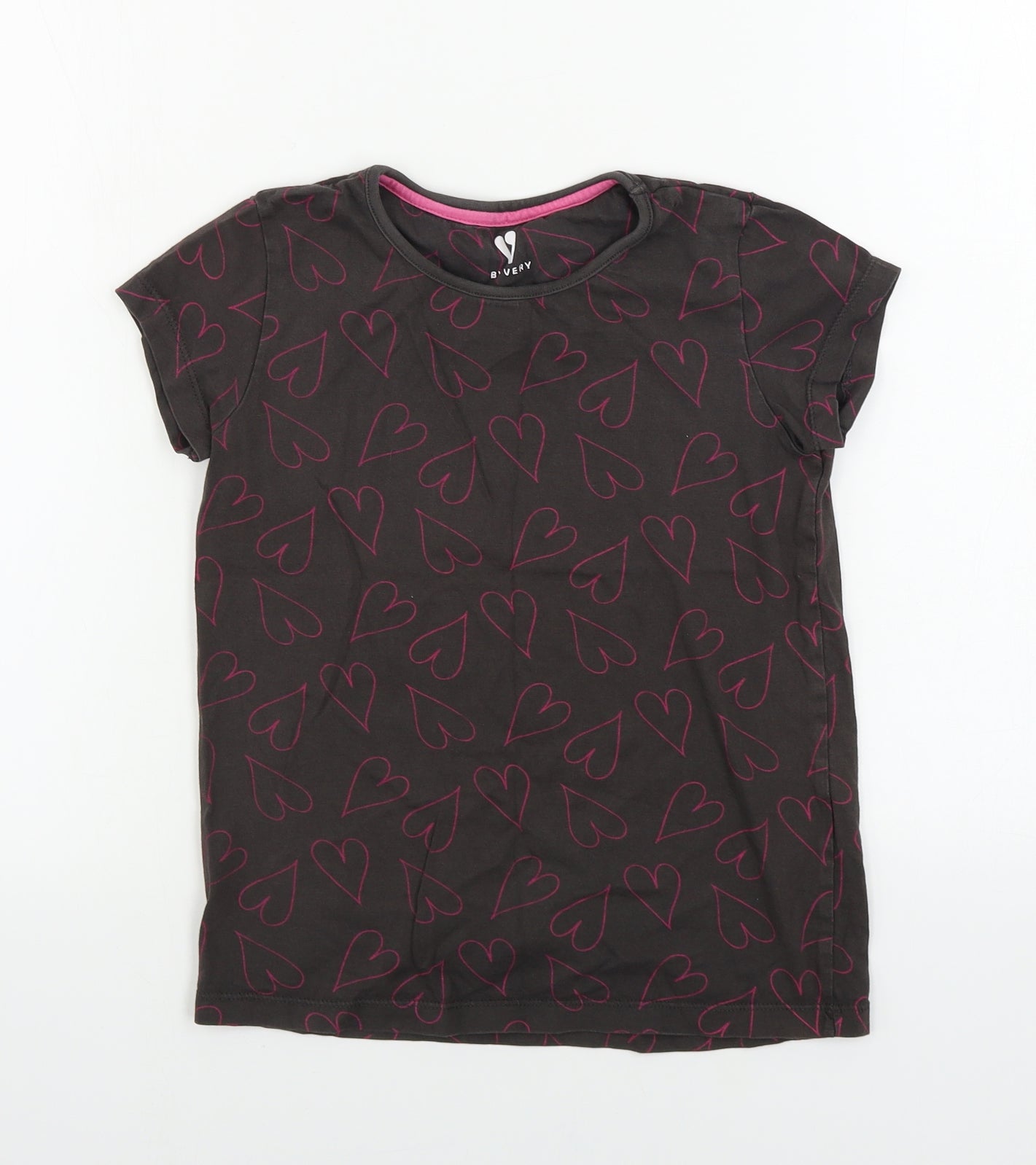 Very  Girls Brown   Basic T-Shirt Size 9 Years