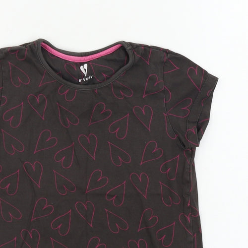 Very  Girls Brown   Basic T-Shirt Size 9 Years