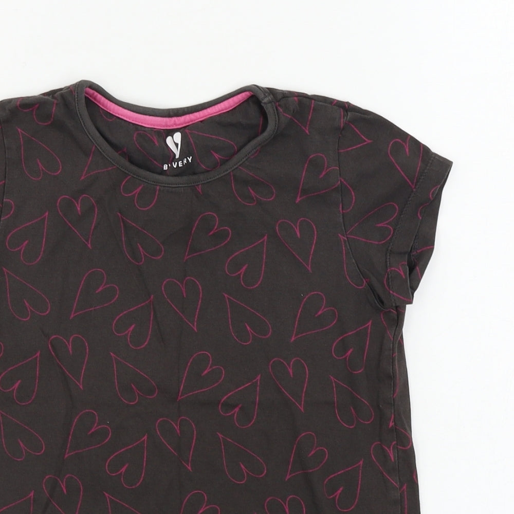 Very  Girls Brown   Basic T-Shirt Size 9 Years