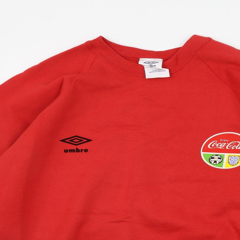 Umbro Mens Red   Pullover Jumper Size L