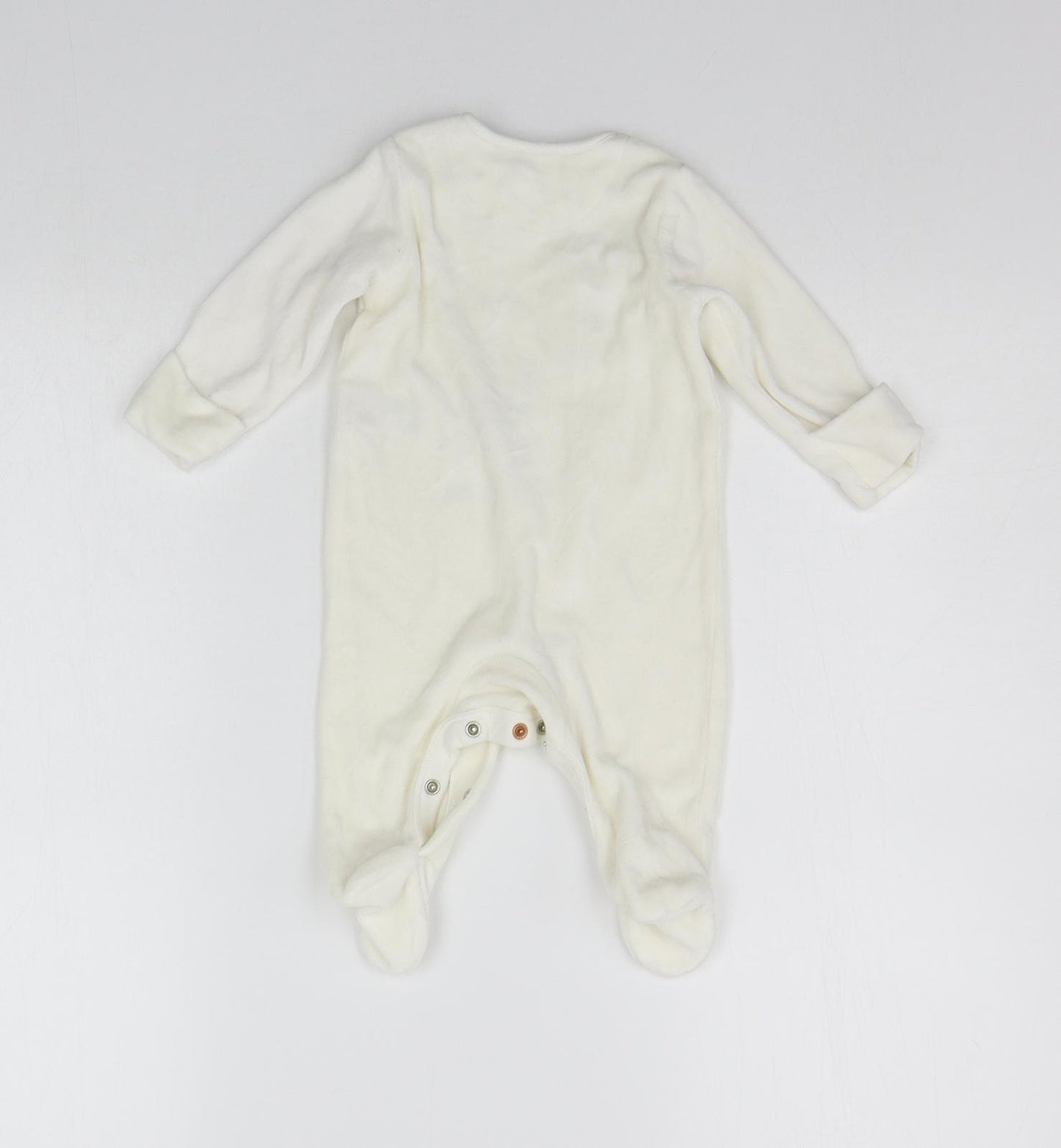 Marks and Spencer Baby White   Babygrow One-Piece Size 0-3 Months