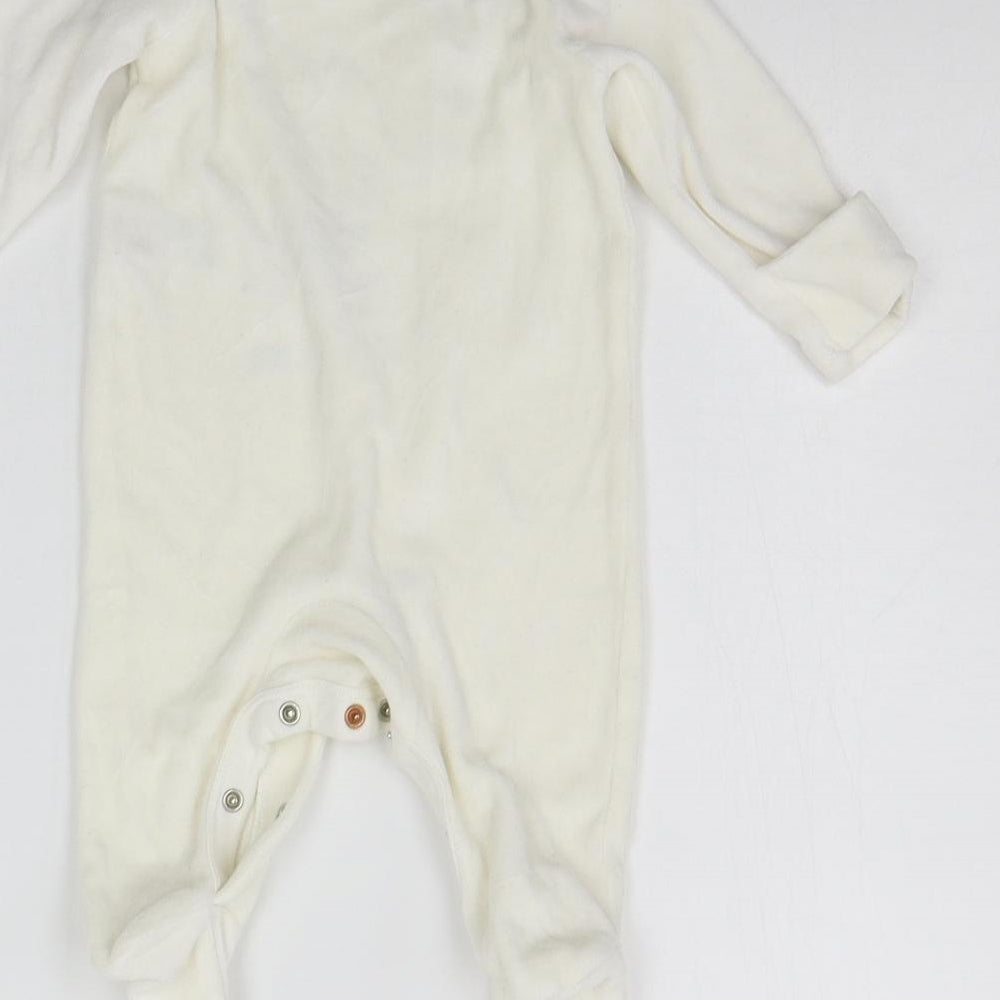 Marks and Spencer Baby White   Babygrow One-Piece Size 0-3 Months