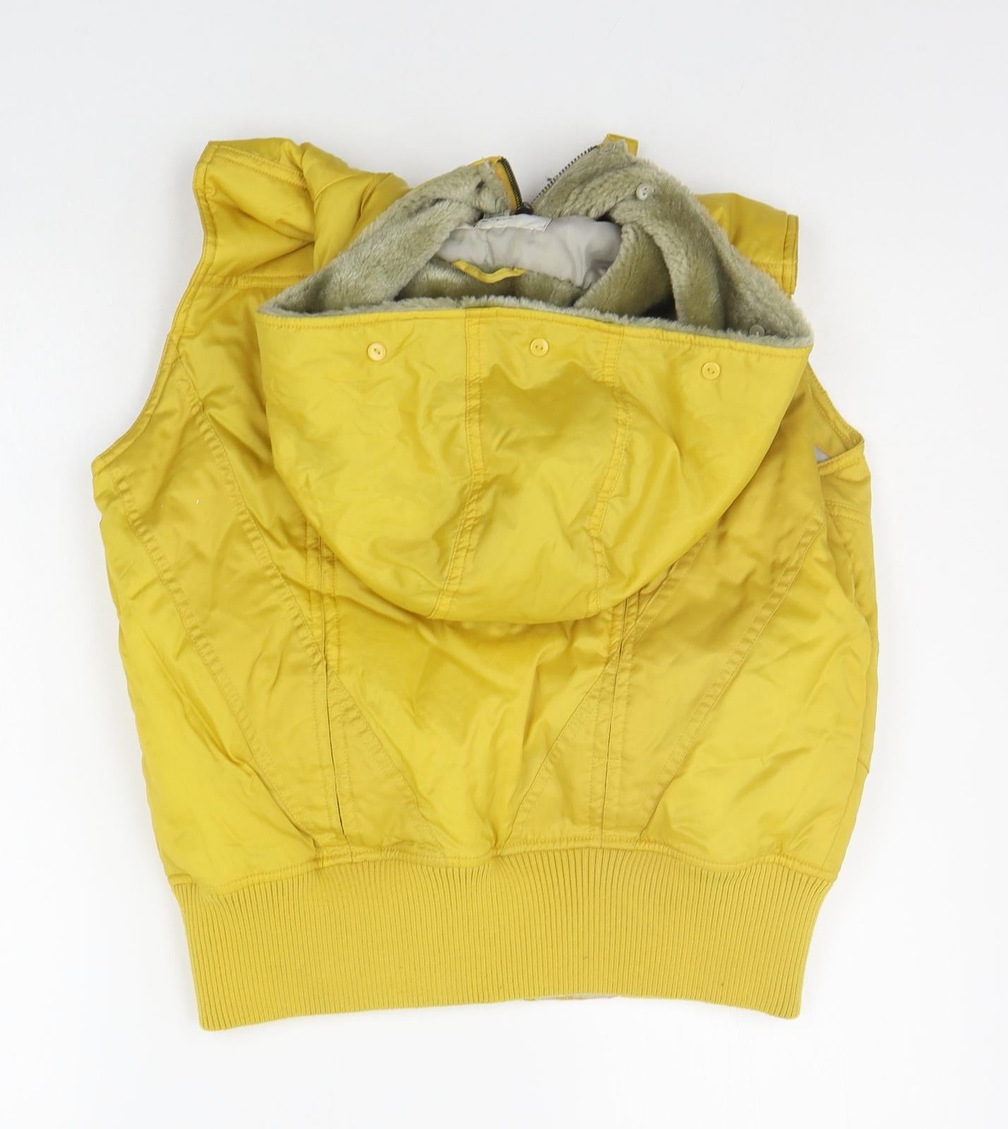 NEXT Womens Yellow   Gilet Coat Size 12