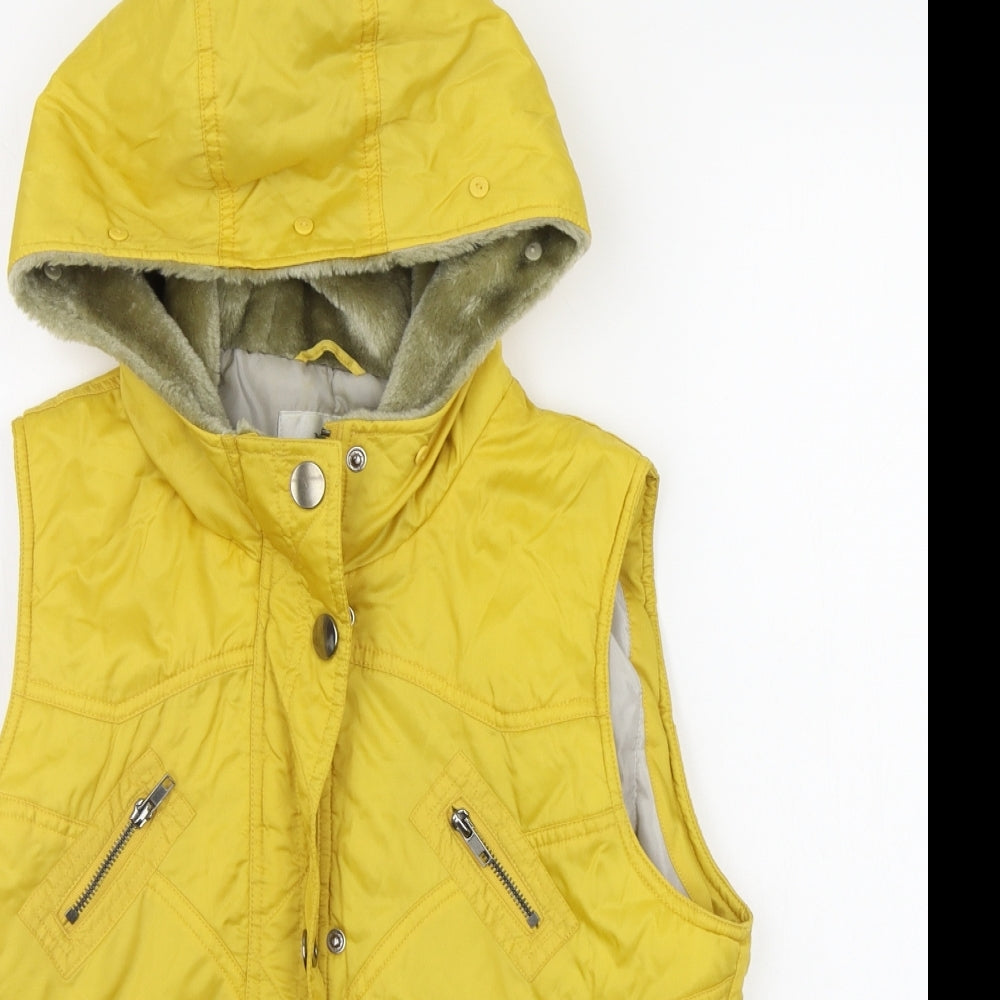 NEXT Womens Yellow   Gilet Coat Size 12