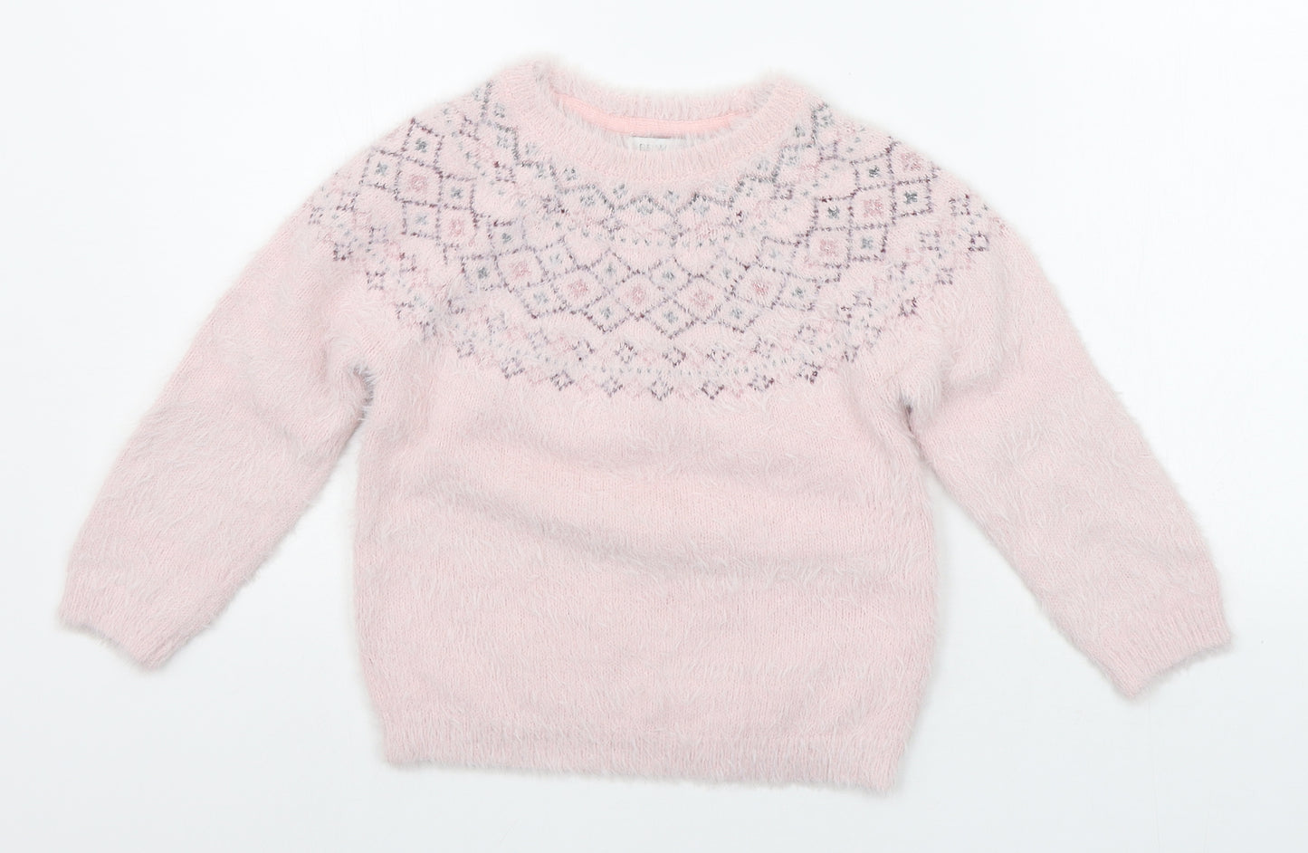Primark Girls Pink   Pullover Jumper Size 6-7 Years