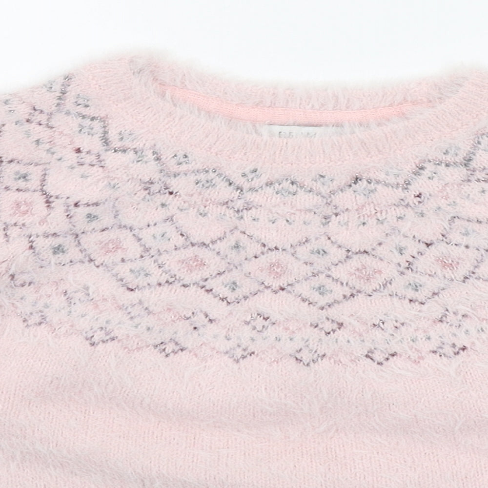 Primark Girls Pink   Pullover Jumper Size 6-7 Years