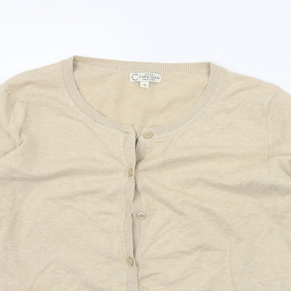 New Look Womens Beige   Cardigan Jumper Size 16