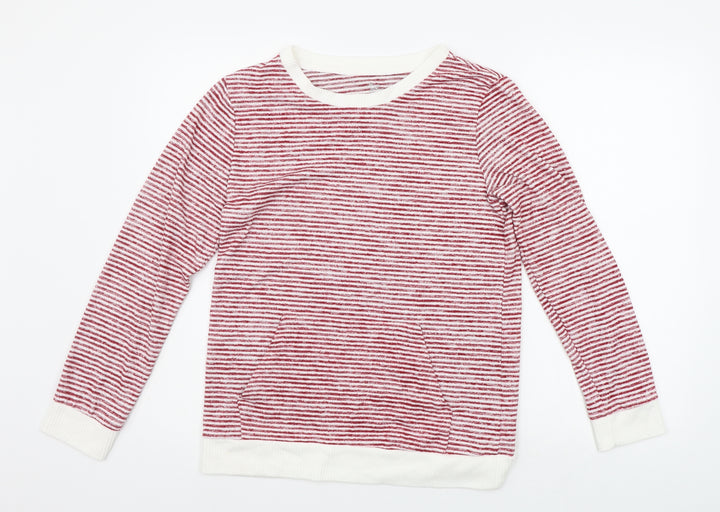 LOVE TO LOUNGE Womens Red Striped  Pullover Jumper Size S