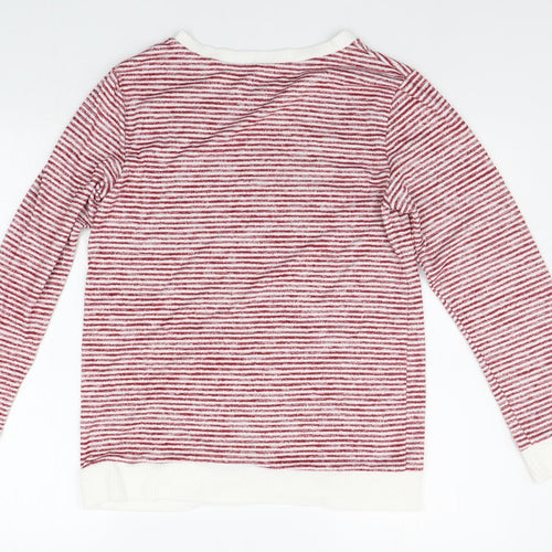 LOVE TO LOUNGE Womens Red Striped  Pullover Jumper Size S