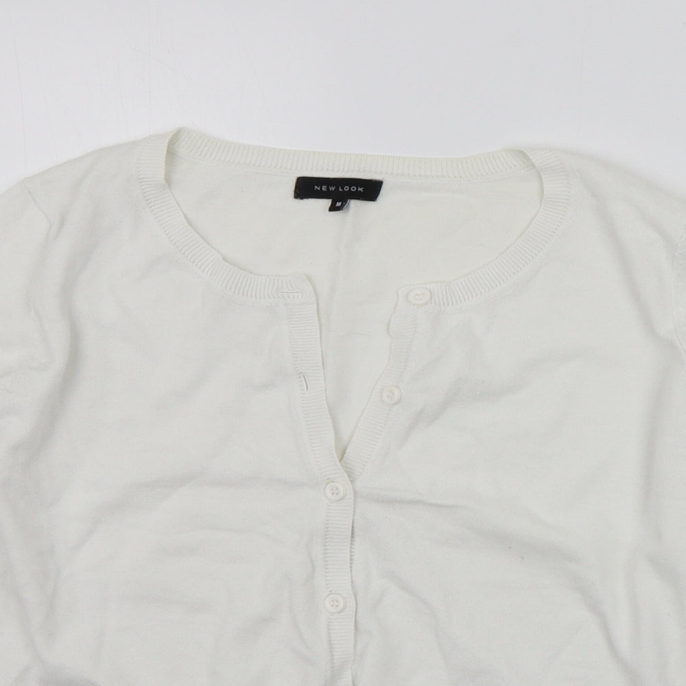New Look Womens White   Cardigan Jumper Size 16